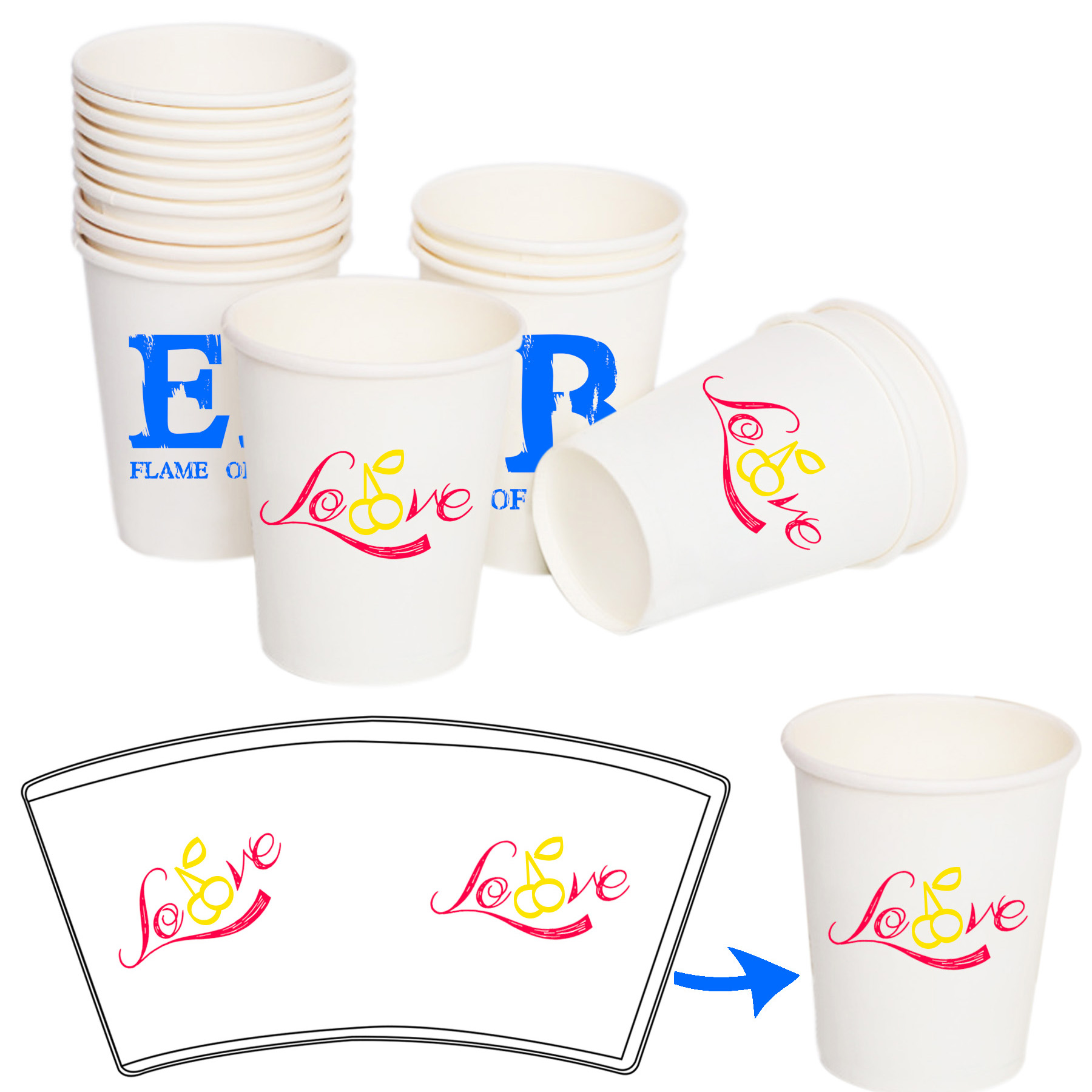FlyFlyPromos - 9Oz. Disposable Paper Cups Image 1 - Promotional Product